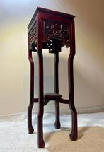 Plantentafel - Antieke Chines Plantentafel Marmeren Inleg in, Antiek en Kunst