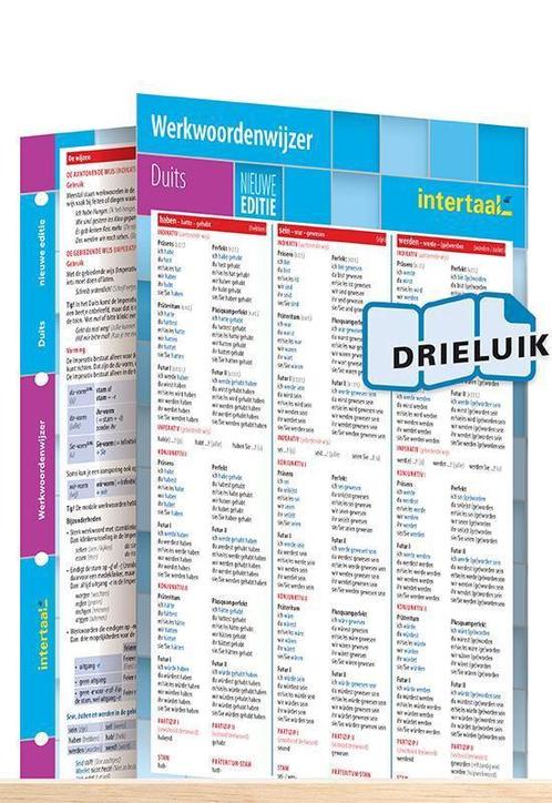 Werkwoordenwijzer Duits - nieuwe editie uitklapkaart, Boeken, Schoolboeken, Gelezen, Verzenden
