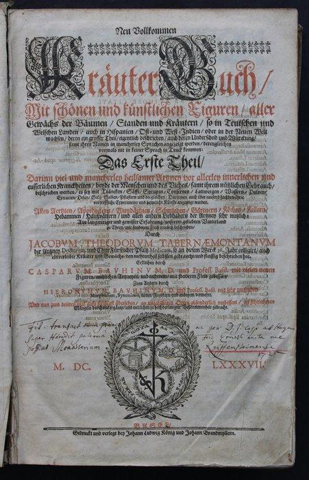 D.Jacobi Theodori Tabernaemontani (Tabermaemontanus) - Neu, Antiek en Kunst, Antiek | Boeken en Manuscripten