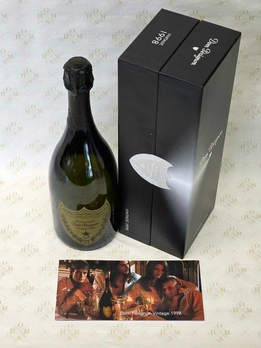 1998 Dom Pérignon - Champagne Brut - 1 Bouteille (0,75 l), Verzamelen, Wijnen