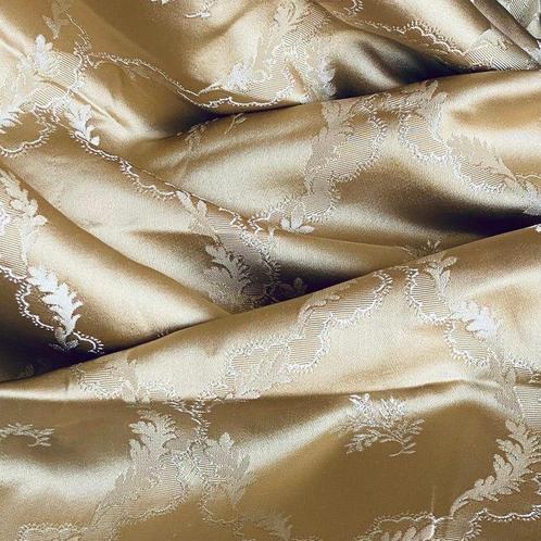 Dekbedovertrek, vintage gemengd zijde, hazelnoot - Italië -, Antiek en Kunst, Antiek | Tapijten, Tafelkleden en Textiel