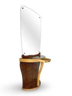 Wandtafel - Hout, Glas, Walnoot, Esdoorn, Palissander