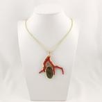 Koraal - Zilver - Ketting met hanger - Italiaans ambacht