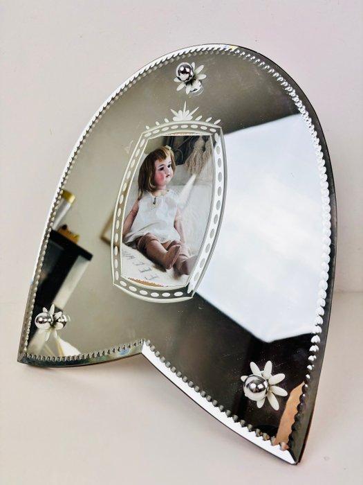 Fotolijst- Zeldzame Art deco fotolijst 1920 - Glas, Antiek en Kunst, Kunst | Designobjecten