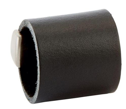 Greep Leder Drum zwart/nikkel mat 32 mm, Doe-het-zelf en Bouw, Hang- en Sluitwerk, Klink of Kruk, Nieuw, Overige materialen