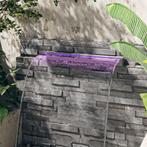 vidaXL Watervaloverlaat met RGB LEDs 90 cm roestvrij staal, Tuin en Terras, Verzenden, Nieuw