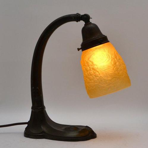 Tafellamp - Glas, Legering, Antiek en Kunst, Kunst | Designobjecten