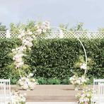vidaXL Huwelijksboog Wit 223 x 45 x 201 cm Staal, Tuin en Terras, Verzenden, Nieuw