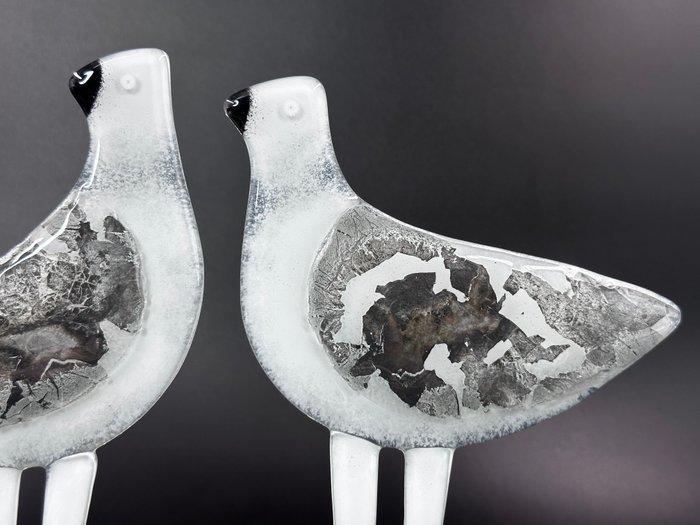 Studio Habrat - Beeldje - Seagull (2) - fusing, Antiquités & Art, Antiquités | Verre & Cristal