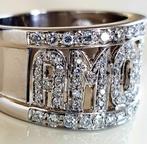 Bague - 18 carats Or blanc Diamant (Naturelle) - Diamant, Handtassen en Accessoires, Ringen, Nieuw