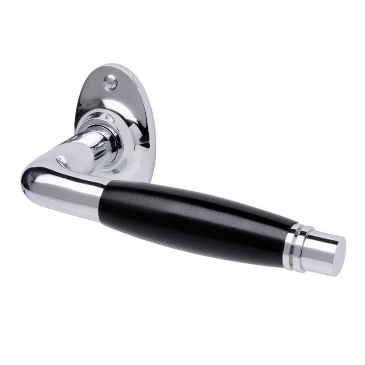 Deurklink - Deco nikkel, ovaal rozet, Bricolage & Construction, Serrurerie de bâtiment & Dispositif de fermeture, Enlèvement ou Envoi