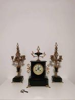Pendule - Dubost-Demaroux - Laiton, Marbre, Porcelaine - Fin, Antiquités & Art, Antiquités | Horloges