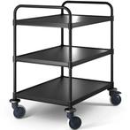 Serveerwagen | VARIOCART | RVS (Zwart) | 3 Niveaus, Verzenden, Nieuw in verpakking