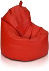 Zitzak fauteuil rood - zitkussen relaxkussen - gevuld - kuns