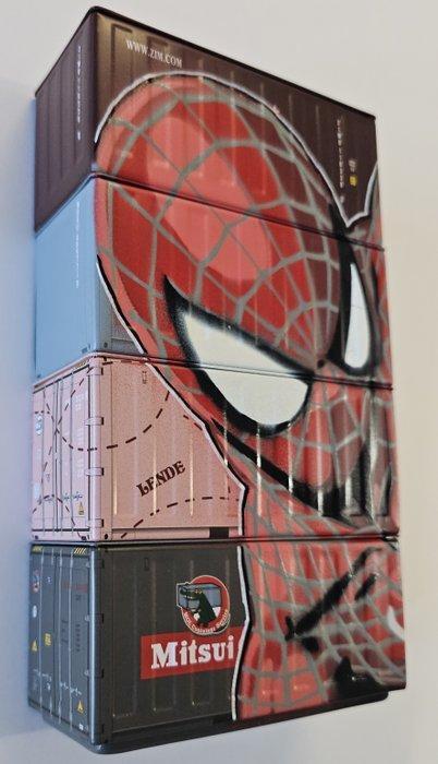 Jinks Kunst - SPIDERMAN / CONTAINER / UNIQUE PIECE, Antiek en Kunst, Kunst | Designobjecten