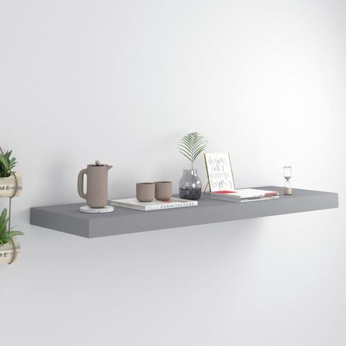 vidaXL Wandschap zwevend 80x23,5x3,8 cm MDF grijs, Huis en Inrichting, Kasten | Wandmeubels, Nieuw, Verzenden