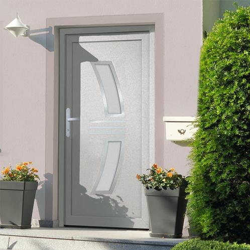 vidaXL Voordeur 108x200 cm PVC wit, Doe-het-zelf en Bouw, Deuren en Vliegenramen, Nieuw, Verzenden