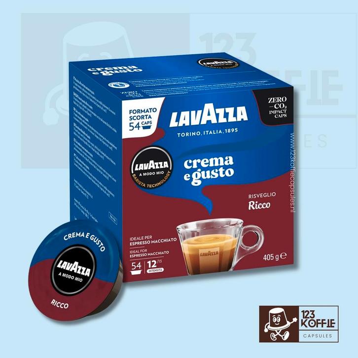 Lavazza Crema e Gusto Ricco capsules A Modo Mio 54 stuks, Electroménager, Accessoires de machine à café, Envoi