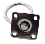 Rvs Oogplaten 40mm met draaibare wartel en ring Aanlegring, Verzenden, Nieuw