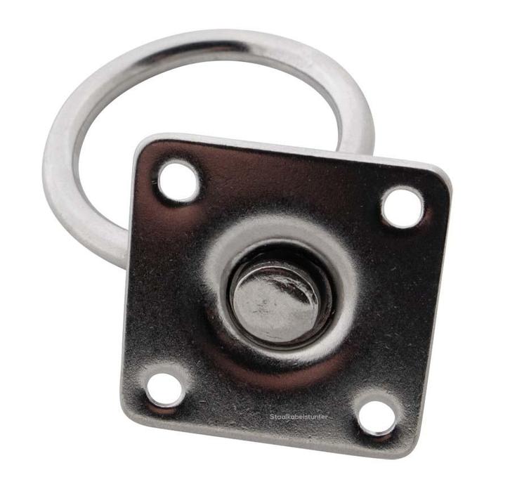 Rvs Oogplaten 40mm met draaibare wartel en ring Aanlegring, Tuin en Terras, Overige Tuin en Terras, Verzenden