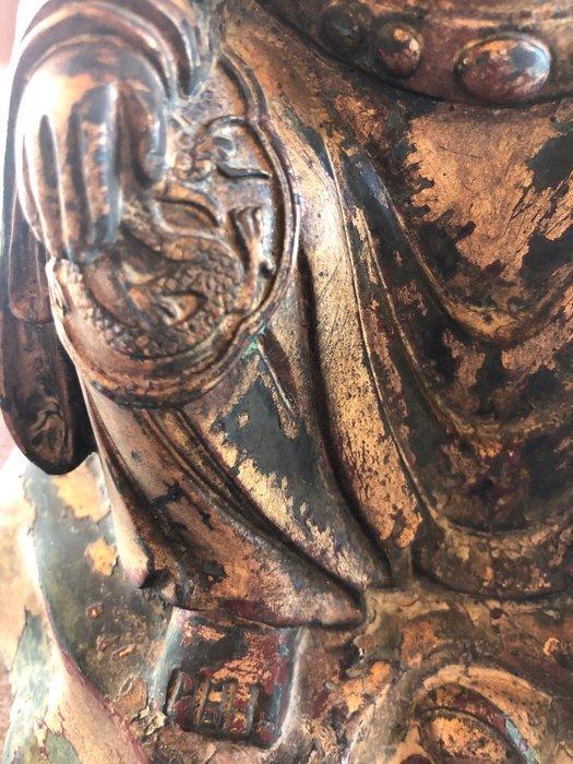 Boeddha van brons met gouden accenten - Brons - China - 20e, Antiek en Kunst, Antiek | Overige Antiek
