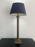 Lamp - Sjieke Vintage Messing Schemerlamp met Blauwe, Antiek en Kunst