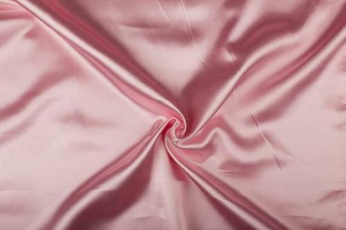 Roze satijn > Lichtroze, Hobby en Vrije tijd, Stoffen en Lappen, 120 cm of meer, 200 cm of meer, Roze, Nieuw, Satijn of Zijde