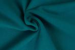 Boordstof - Donker turquoise - Vanaf 10 meter, Blauw, 120 cm of meer, Ophalen of Verzenden, Katoen