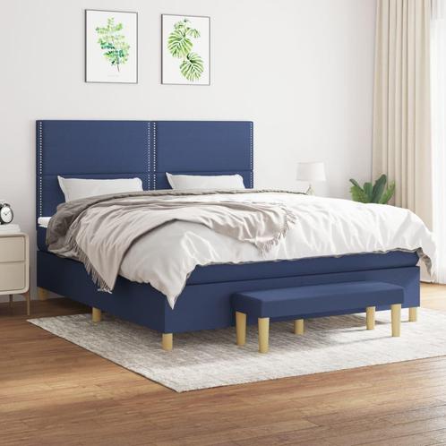 vidaXL Sommier Ã  lattes de lit avec matelas Bleu, Maison & Meubles, Chambre à coucher | Lits, Neuf, Envoi