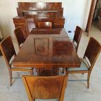 Settle (zitbank met hoge leuning) (10) - Chroom, Kastanje -, Antiek en Kunst