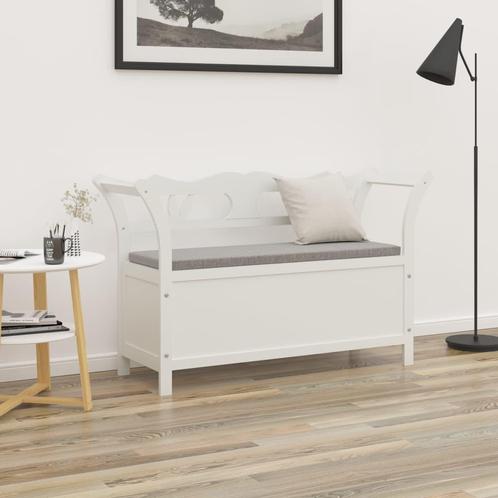 vidaXL Bankje 107x45x75,5 cm massief vurenhout wit, Huis en Inrichting, Overige Huis en Inrichting, Nieuw, Verzenden
