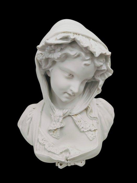Sèvres Style - sculptuur, Fanchonnette - 41 cm - Biscuit, Antiek en Kunst, Curiosa en Brocante