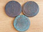 Rusland. Catherine II (1762-1796). Lot of 3x large copper 5