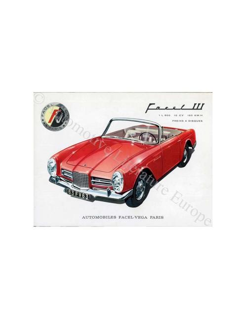 1963 FACEL VEGA FACEL III BROCHURE, Boeken, Auto's | Folders en Tijdschriften