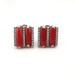 Koraal - Zilver - Oorbellen