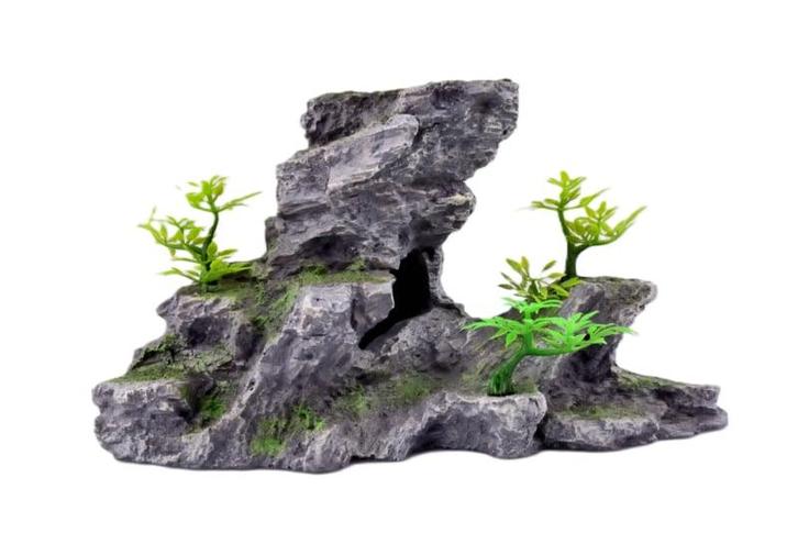 Overhange rots met bomen / Aquarium decoratie As-918, Dieren en Toebehoren, Vissen | Aquaria en Toebehoren, Gevuld zeewateraquarium