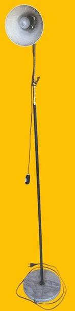 Staande lamp - Messing, Marmer, Metaal - Vloerlamp uit de