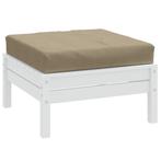 vidaXL Palletkussen 60x60x9,5 cm stof gemêleerd taupe, Huis en Inrichting, Verzenden, Nieuw