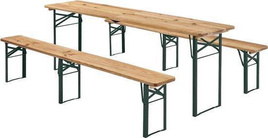 2dekans | Houten Biertafelset / Bierbank Passau - 3-delig -, Huis en Inrichting, Zetels | Zetels, Ophalen of Verzenden