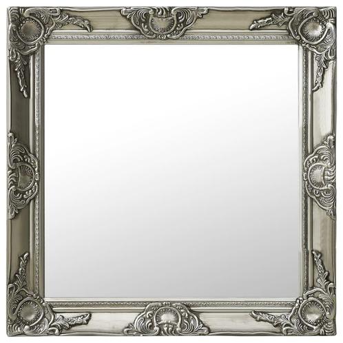 vidaXL Wandspiegel barok stijl 60x60 cm zilverkleurig, Maison & Meubles, Accessoires pour la Maison | Miroirs, Envoi