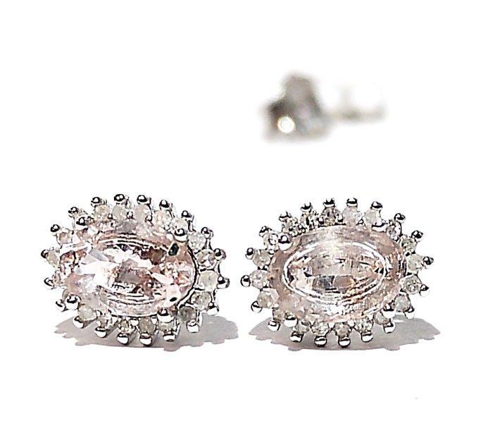 Zonder minimumprijs - Oorbellen Zilver - 1.47ct. tw., Bijoux, Sacs & Beauté, Boucles d'oreilles