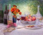 Henri Charles Angeniol (1870-1959) - The table in the, Antiquités & Art, Art | Peinture | Classique