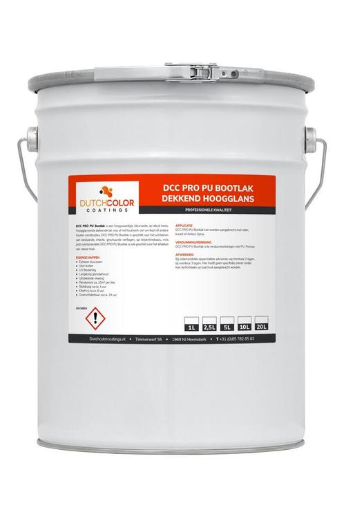 DCC PRO PU Bootlak Dekkend Hoogglans RAL 7001 | Zilvergrijs, Doe-het-zelf en Bouw, Verf, Beits en Lak, Nieuw, Verzenden