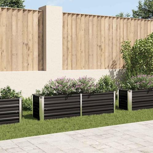 vidaXL Plantenbak verhoogd 160x40x45 cm gegalvaniseerd staal, Tuin en Terras, Bloempotten, Nieuw, Verzenden