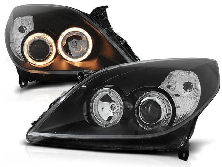 Opel Vectra C Koplampen Angel Eyes Zwart | Retour Deal |..., Auto-onderdelen, Verlichting, Nieuw, Universele onderdelen, Verzenden