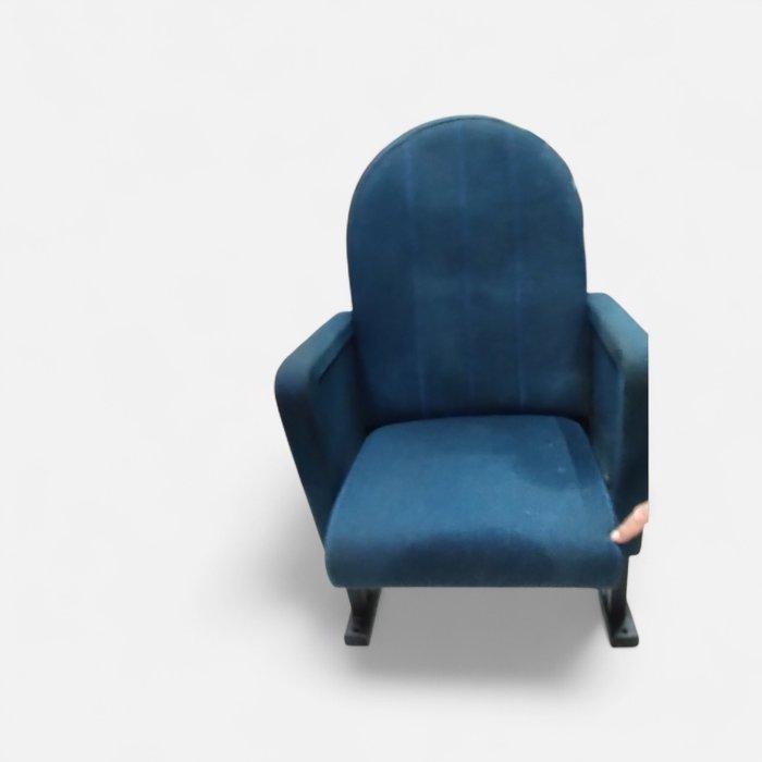 Klapstoel - Textiel, Staal - bioscoopstoel, Antiek en Kunst, Antiek | Wandborden en Tegels