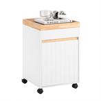 2dekans | SoBuy ASK03-W Rolcontainer Bureau Trolley, Huis en Inrichting, Ophalen of Verzenden, Nieuw