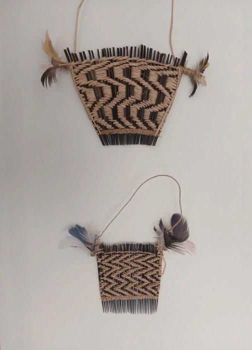 Kam - Katoen, Hout - Tribu amazonica Vaiko, Antiek en Kunst, Kunst | Niet-Westerse kunst