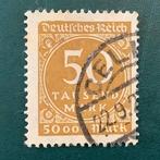 Empire allemand 1922 - 50 000 Mark avec une erreur de plaque, Postzegels en Munten, Gestempeld