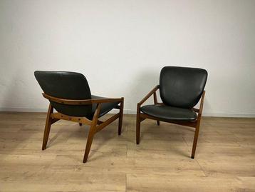 Fauteuil (2) - Bois, Cuir synthétique beschikbaar voor biedingen